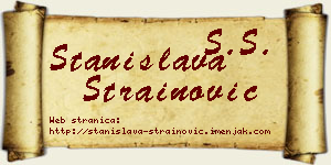 Stanislava Strainović vizit kartica